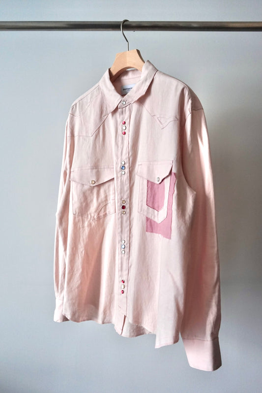 【SHOTAHIYAMA】cotton linen cutting western shirt