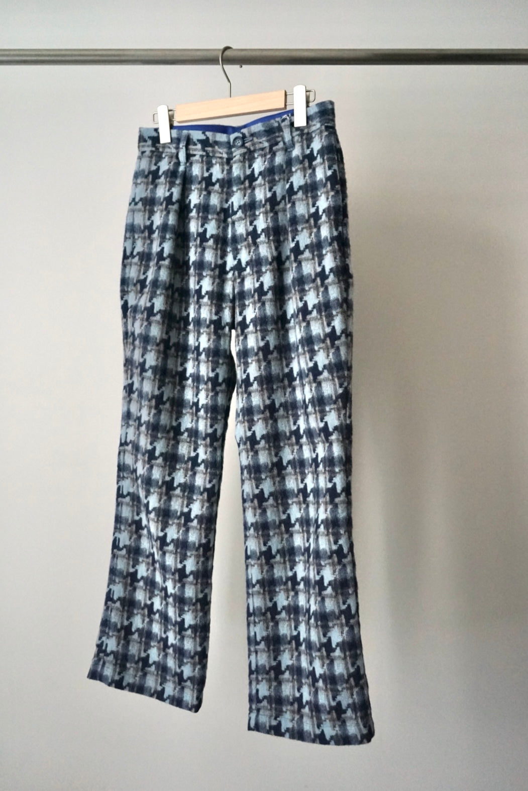 【SHOTAHIYAMA】houndstooth pattern one tuck slacks
