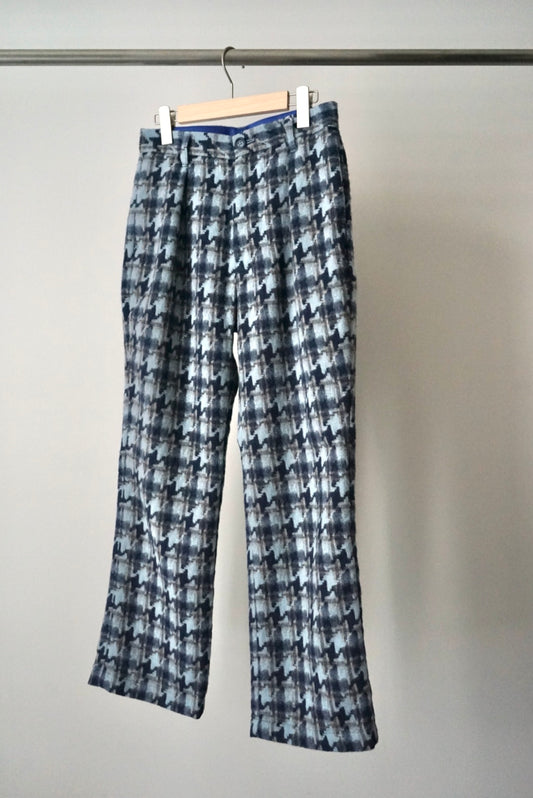 【SHOTAHIYAMA】houndstooth pattern one tuck slacks