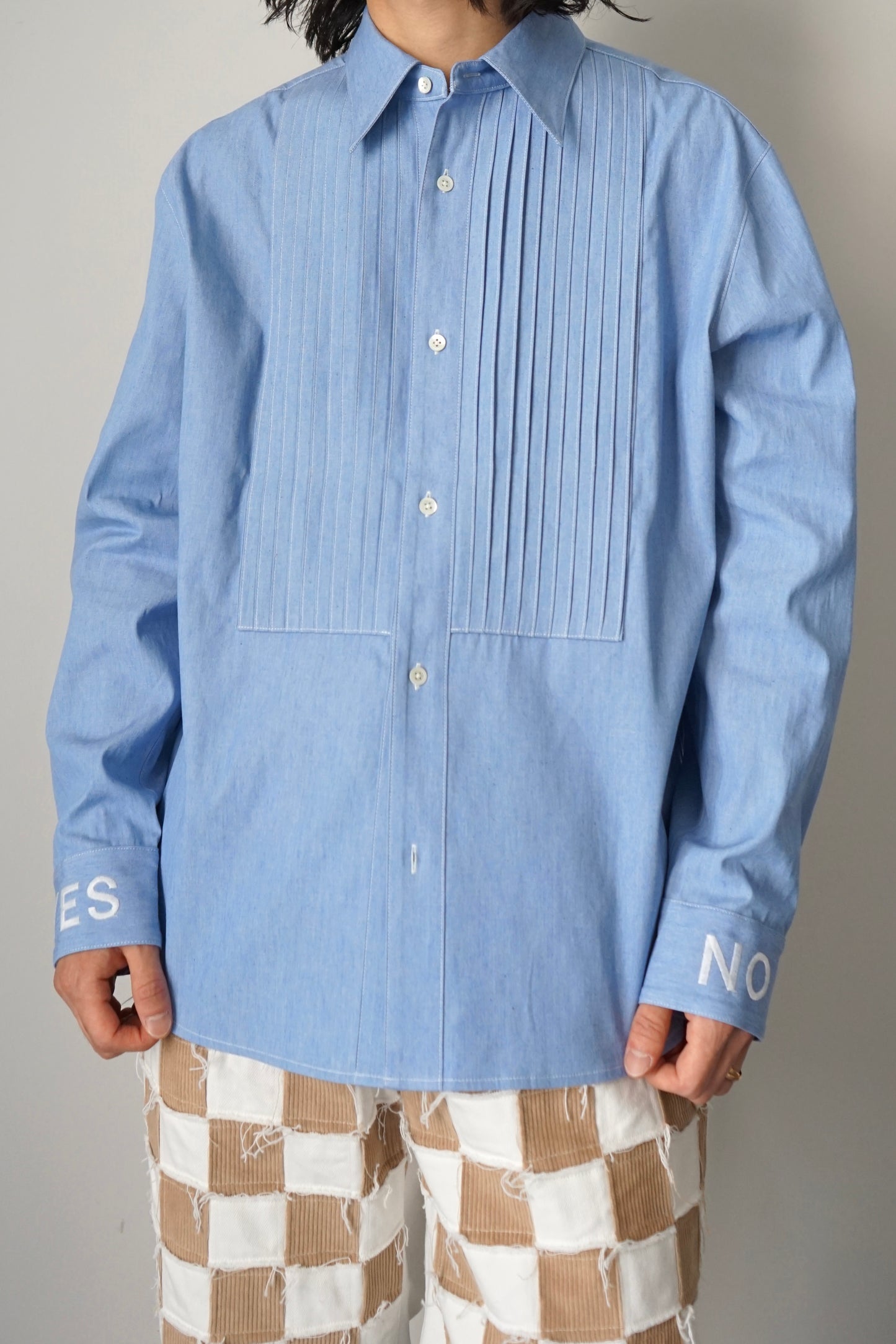 【SHOTAHIYAMA】yes no dress chambray shirt