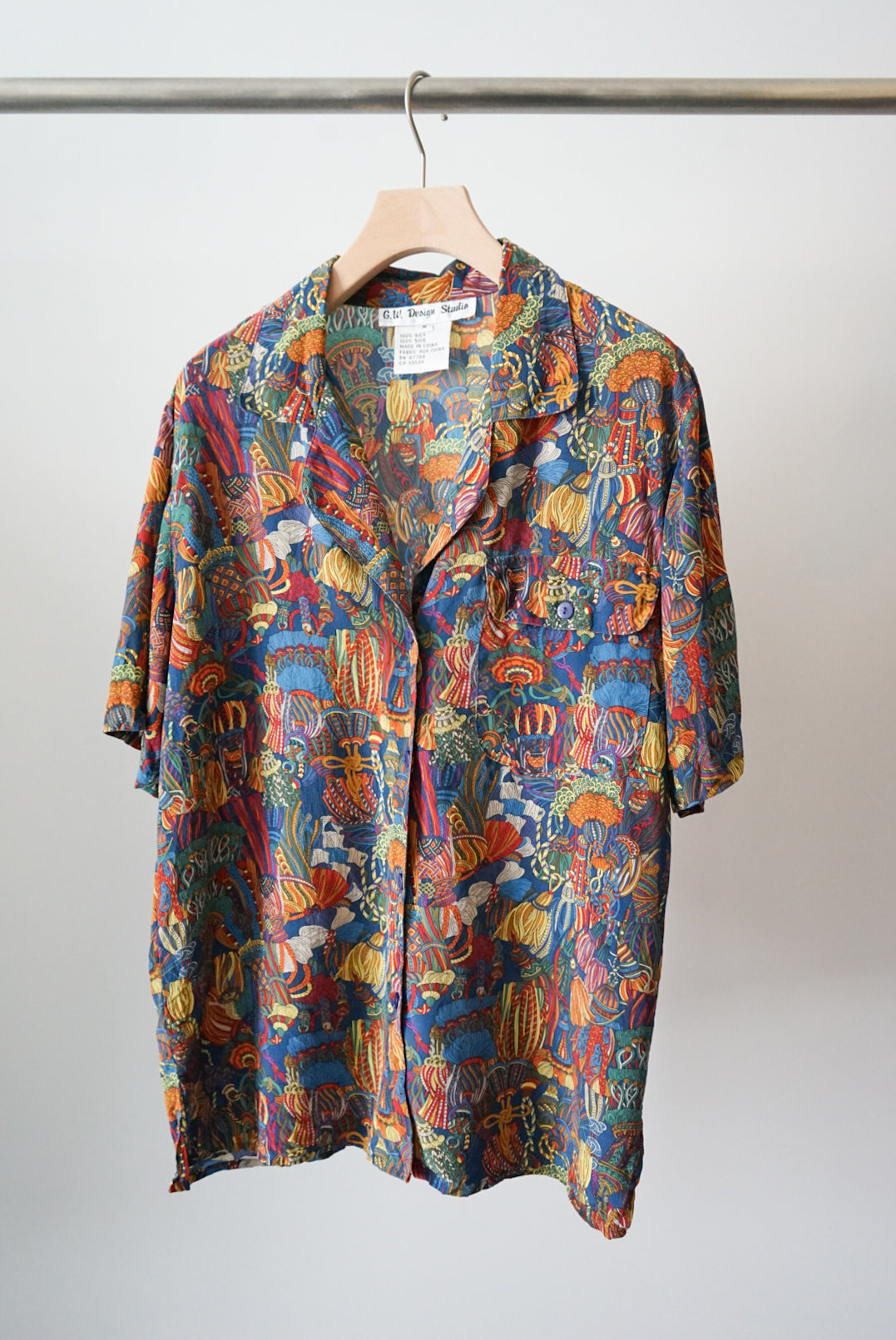 Tassel pattern silk shirt