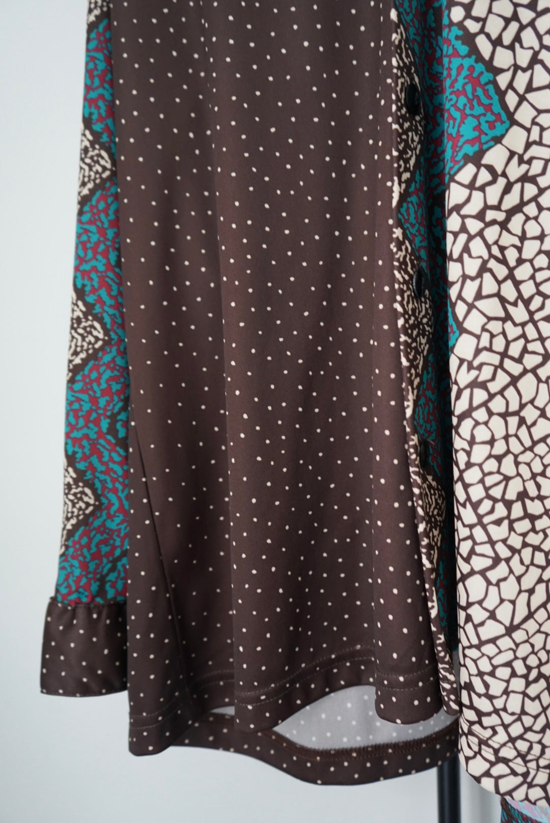 Multi pattern open collar shirts