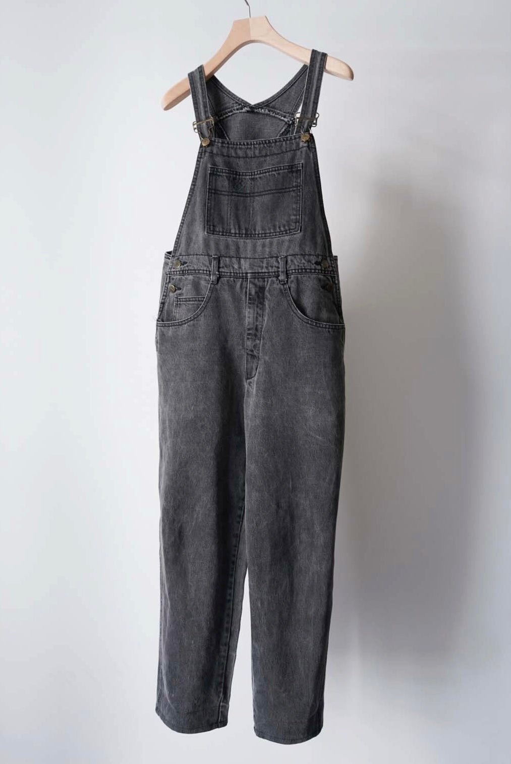 Black denim overall