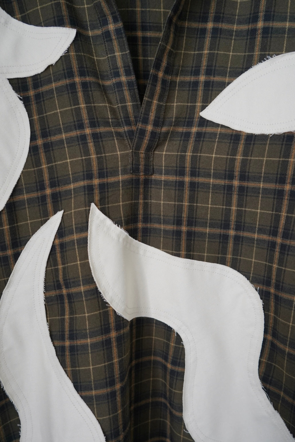 【SHOTAHIYAMA】leaf patchwork pullover shirt