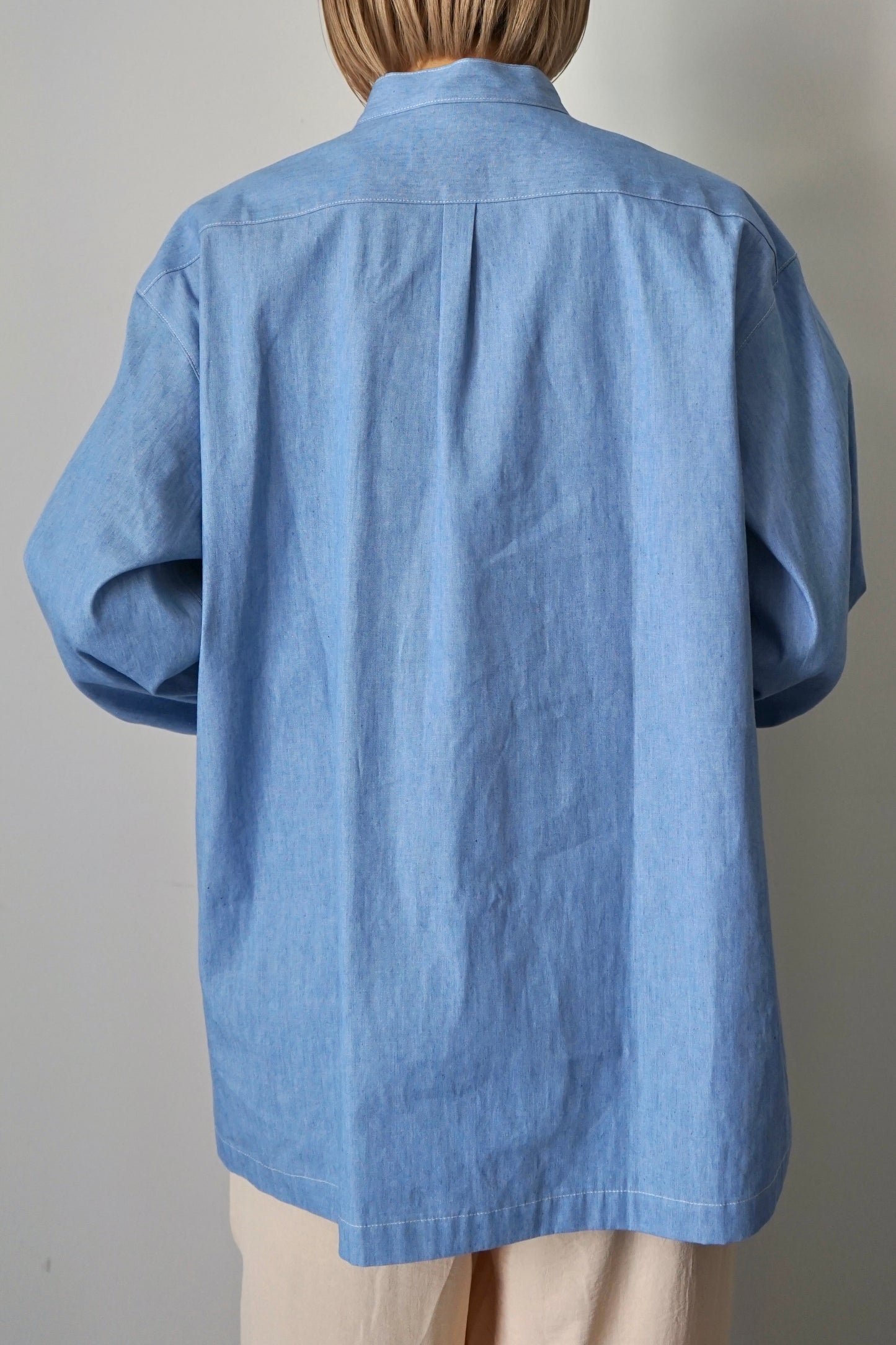 【SHOTAHIYAMA】yes no bowtie chambray shirt