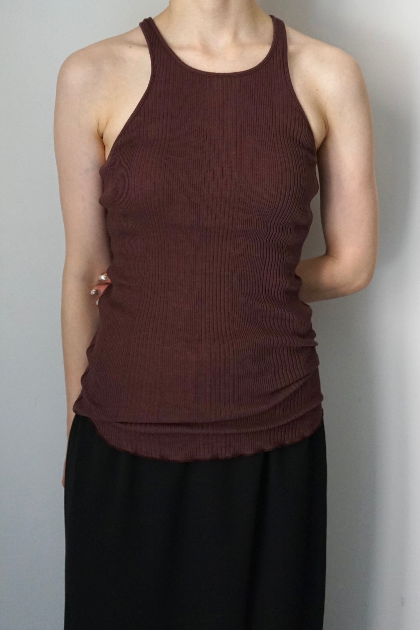 【HAKUJI】Random rib amesle bra tanktop