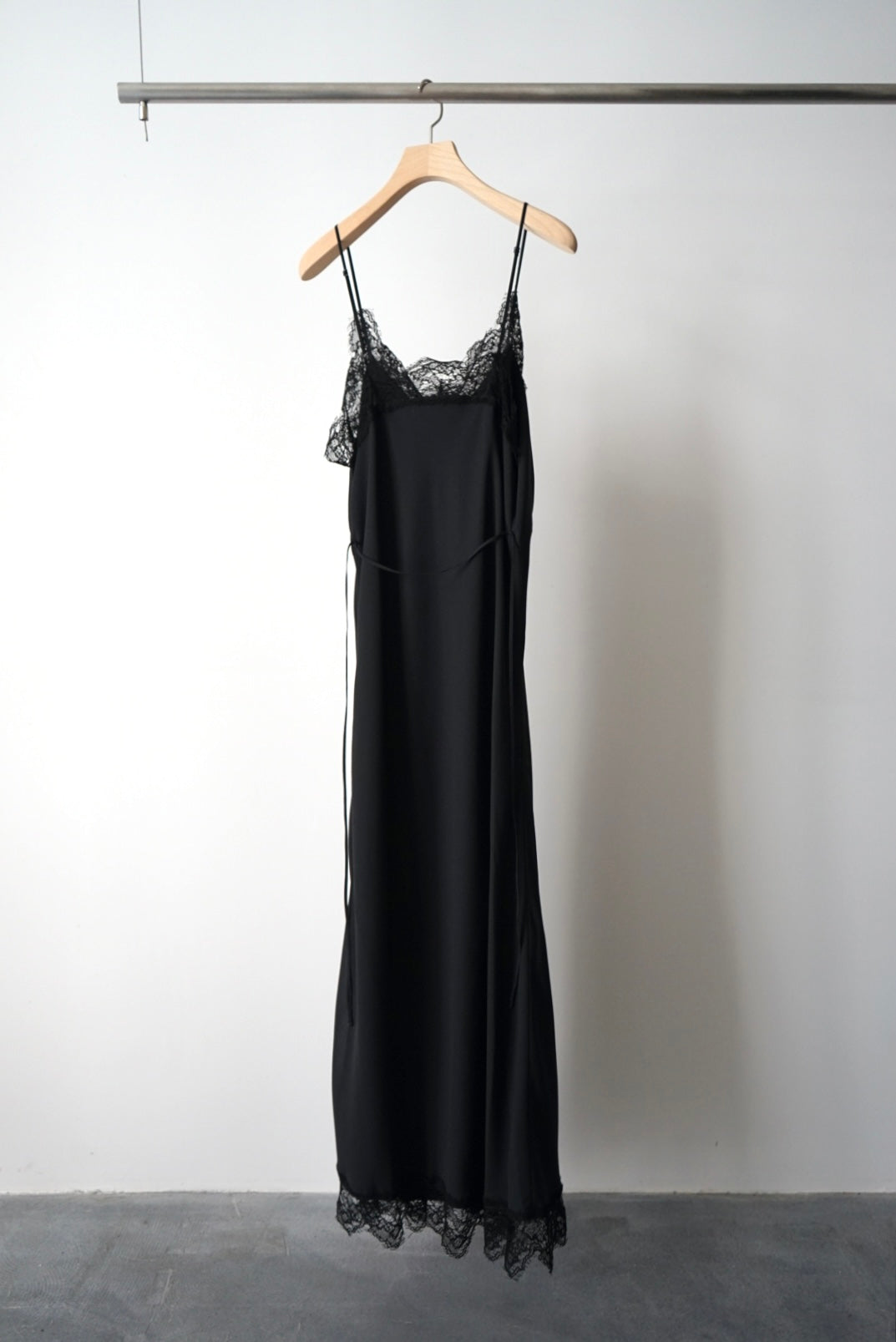 【EUCHRONIA】2way Lace Glitch Dress -black-