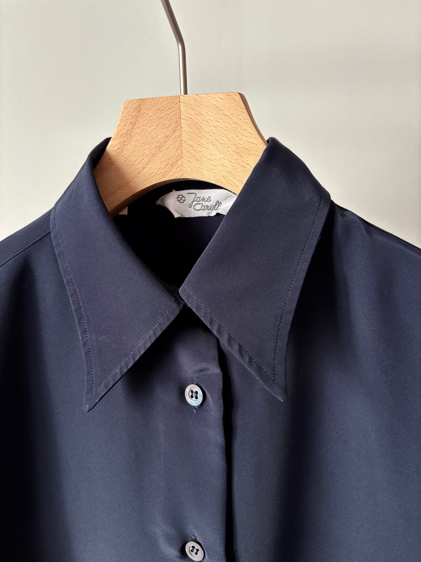 Navy satin shirt