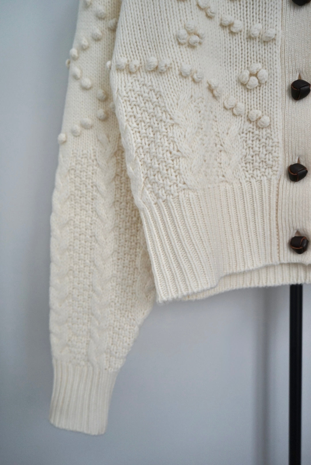 【NOHRA】Popcorn knit cardigan