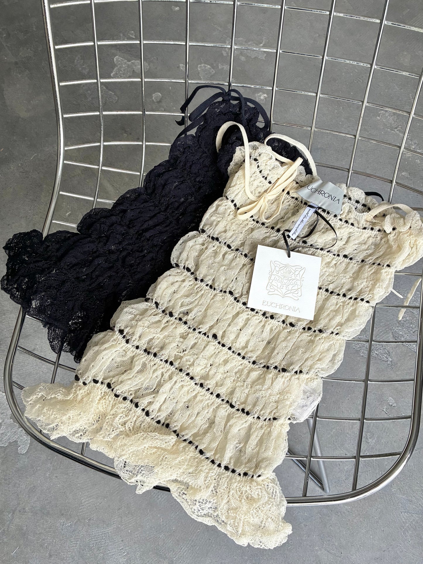 【EUCHRONIA】 Shrring Lace Camisole