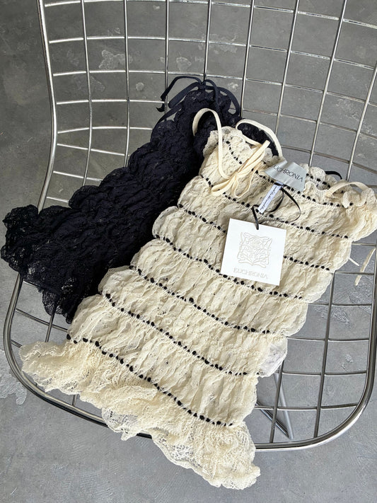 【EUCHRONIA】 Shrring Lace Camisole