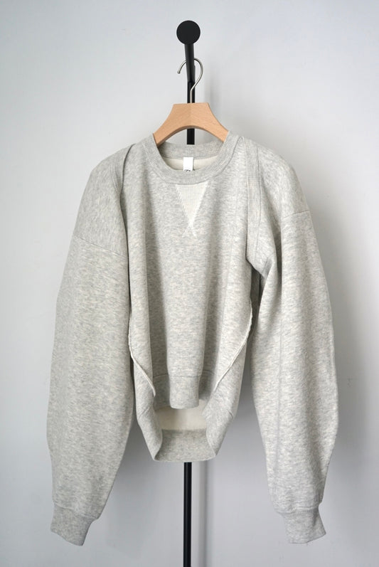 【tyn.TGOR】Saparate sweat -l.gray-