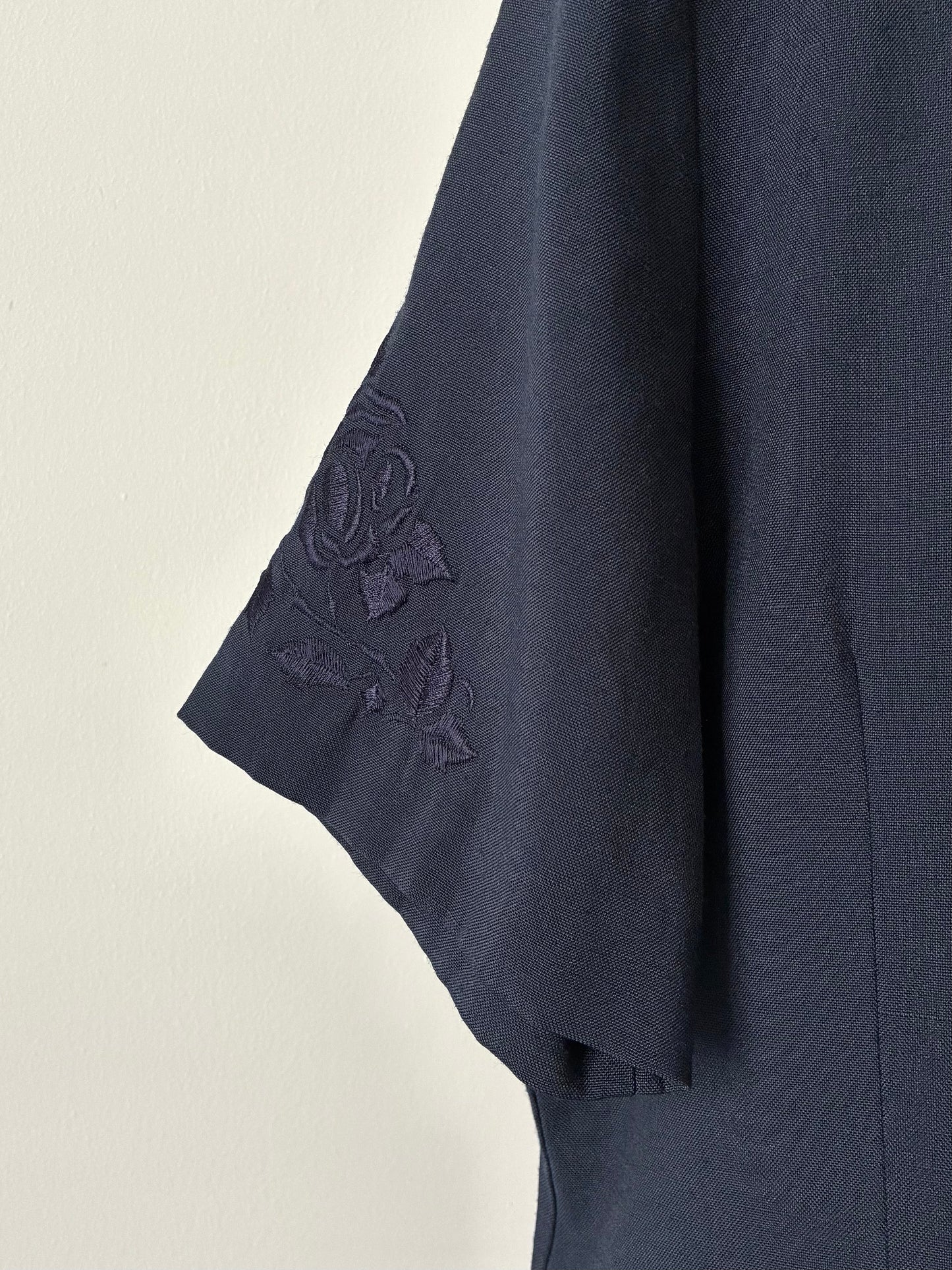 Embroidery design half sleeve shirt jacket made in Italy