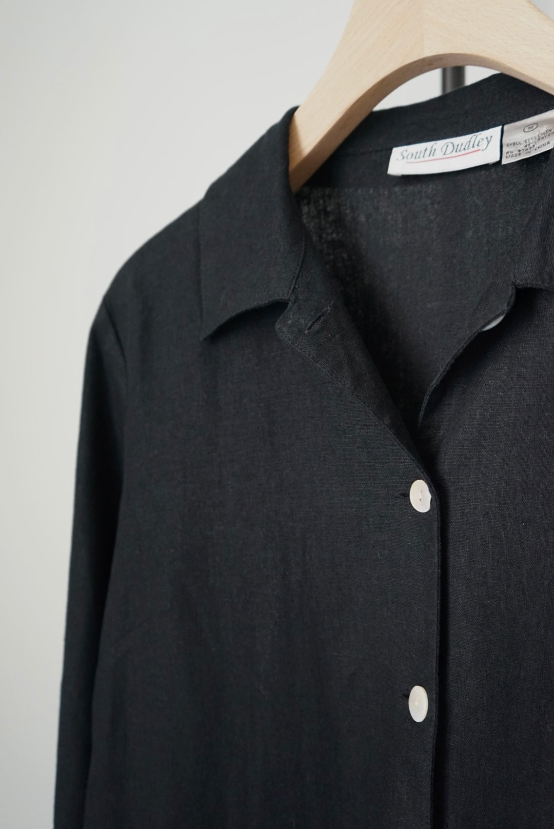 Linen rayon shirt jacket with pocket