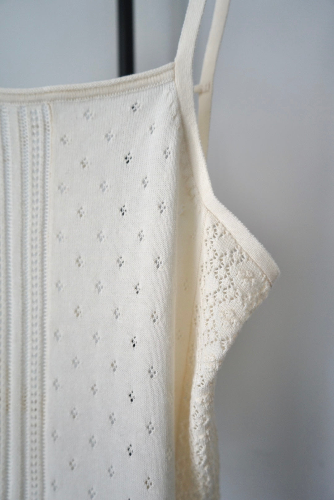 【tyn.TGOR】Patchwork lace camisole -off white-