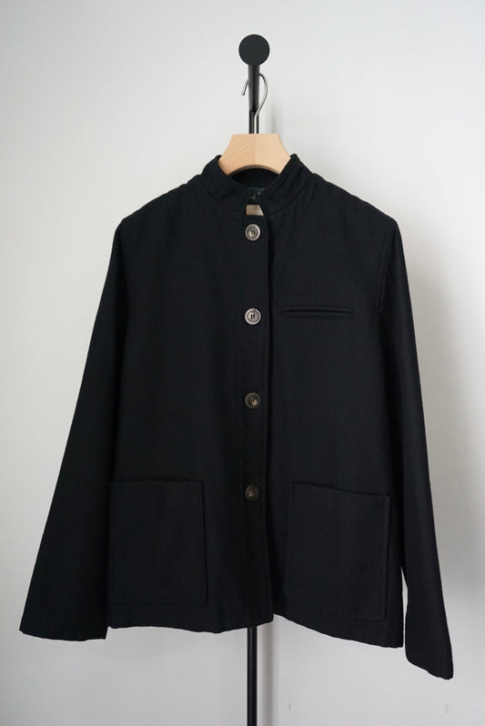 Mao collar wool jacket