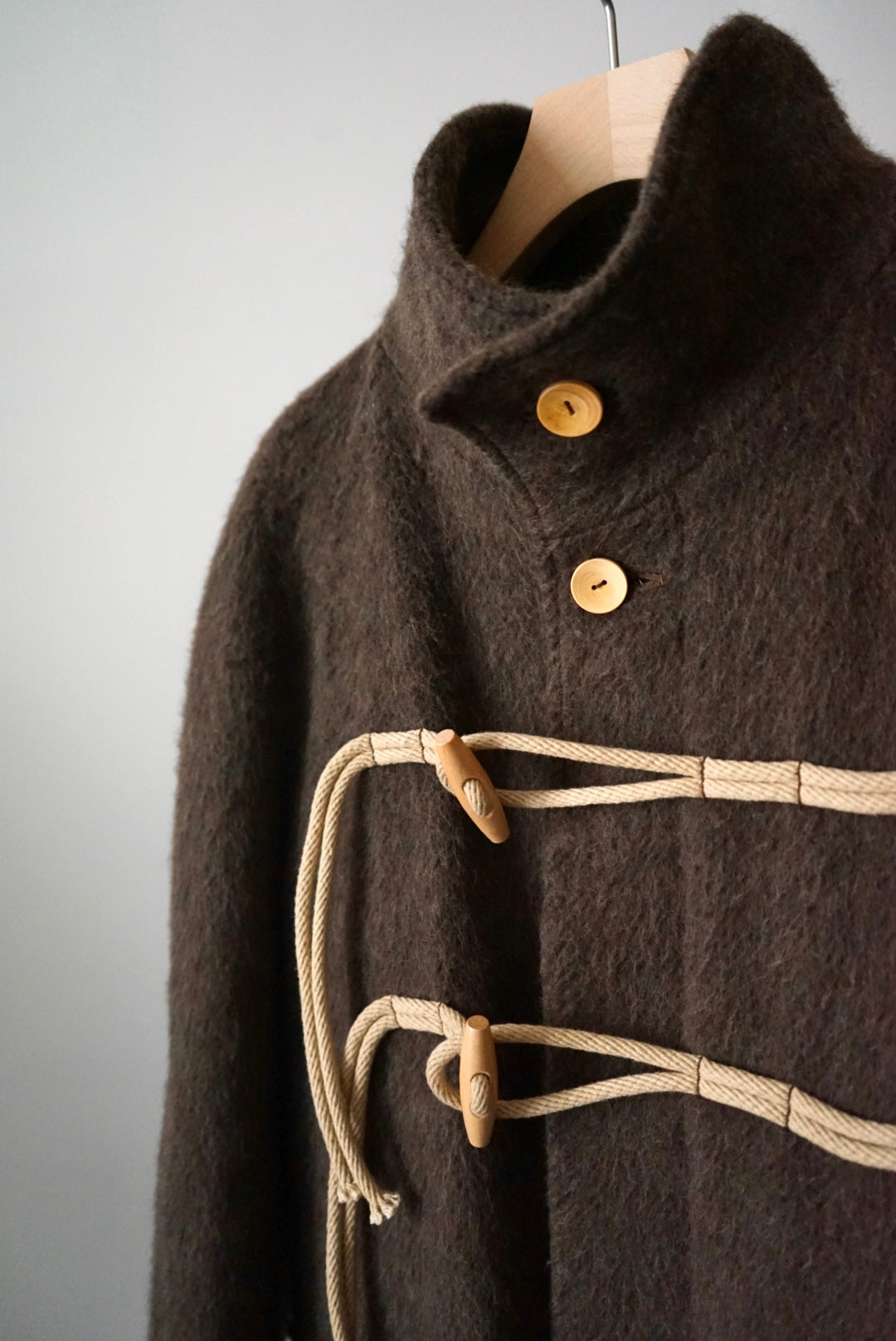 【SHOTAHIYAMA】  stand collar loose wool coat