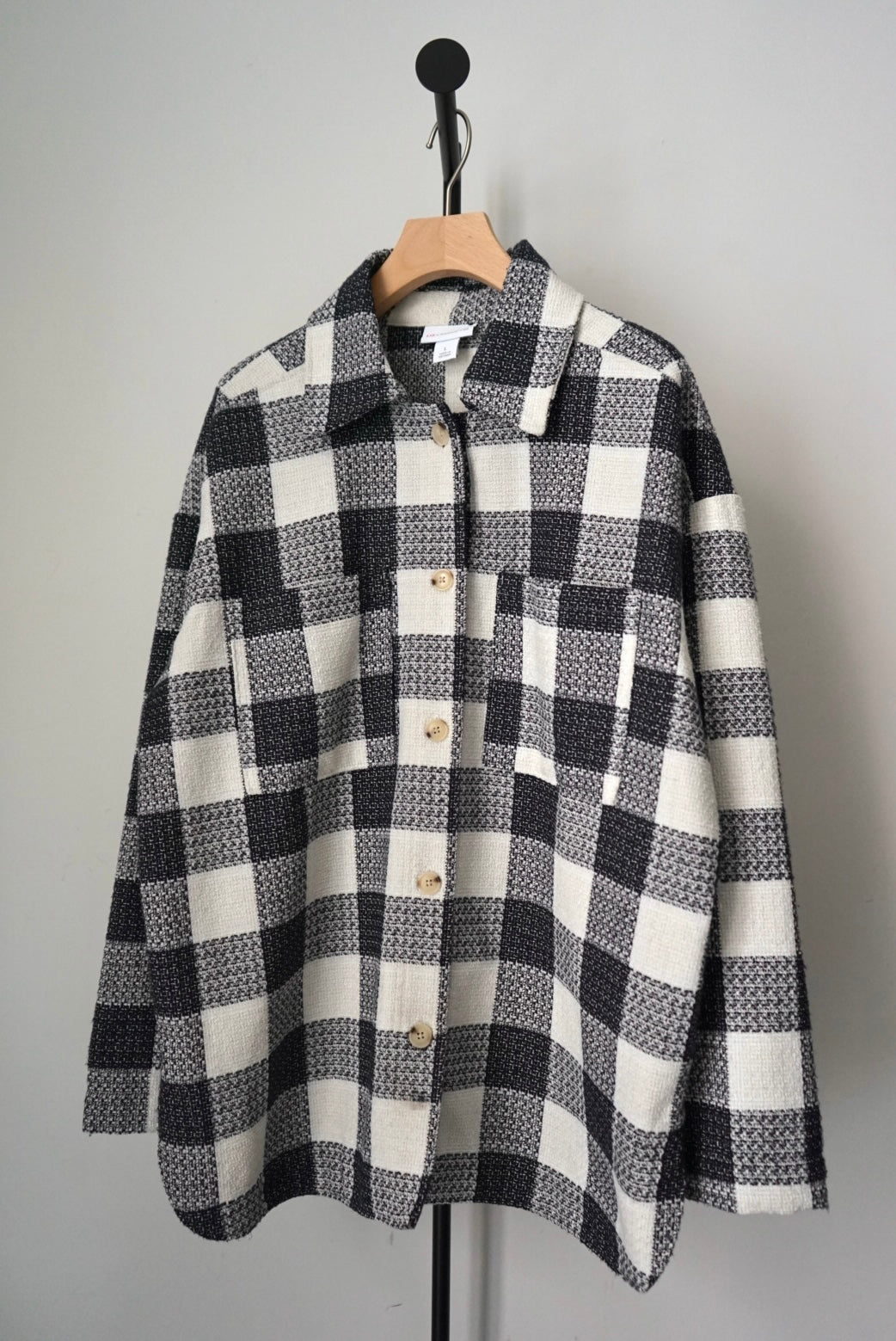 Woven check jacket