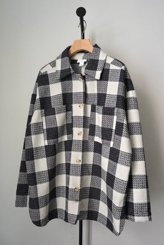 Woven check jacket