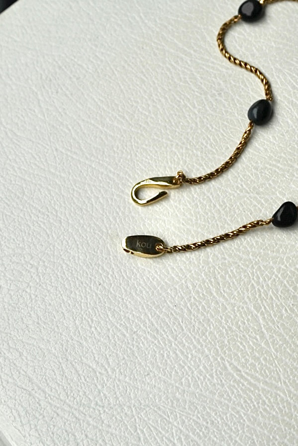【kou】Onyx dot necklece
