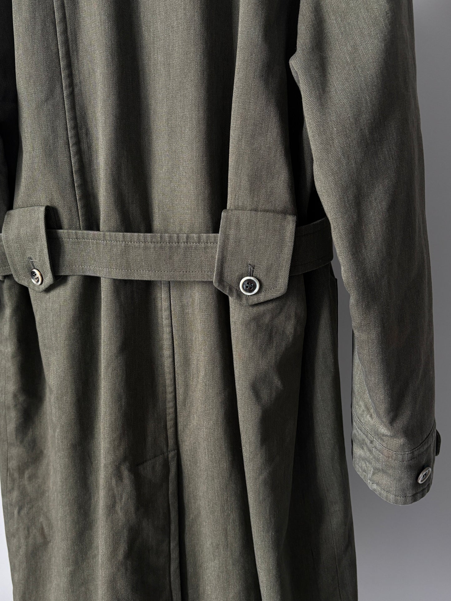Stand collar long coat made in Italy