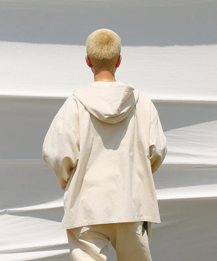 【SHOTAHIYAMA】cotton silk denim hoodie