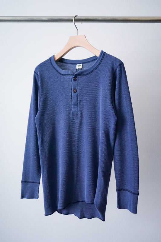 Henry neck indigo thermal