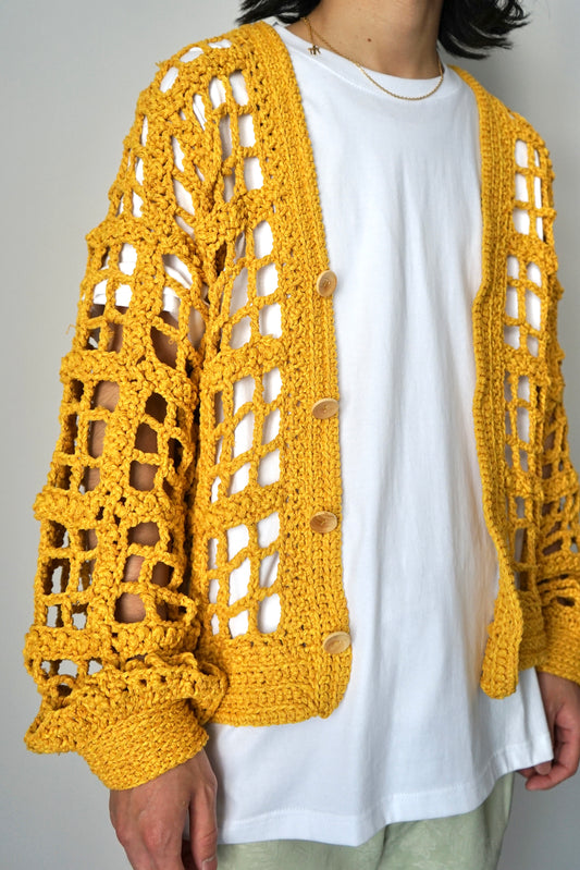 【SHOTAHIYAMA】washi mix hand knit cardigan