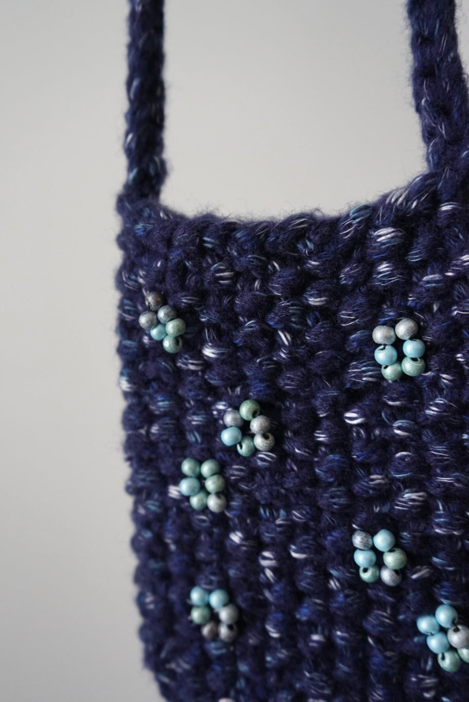 【SHOTAHIYAMA】wool mix hand knit pouch