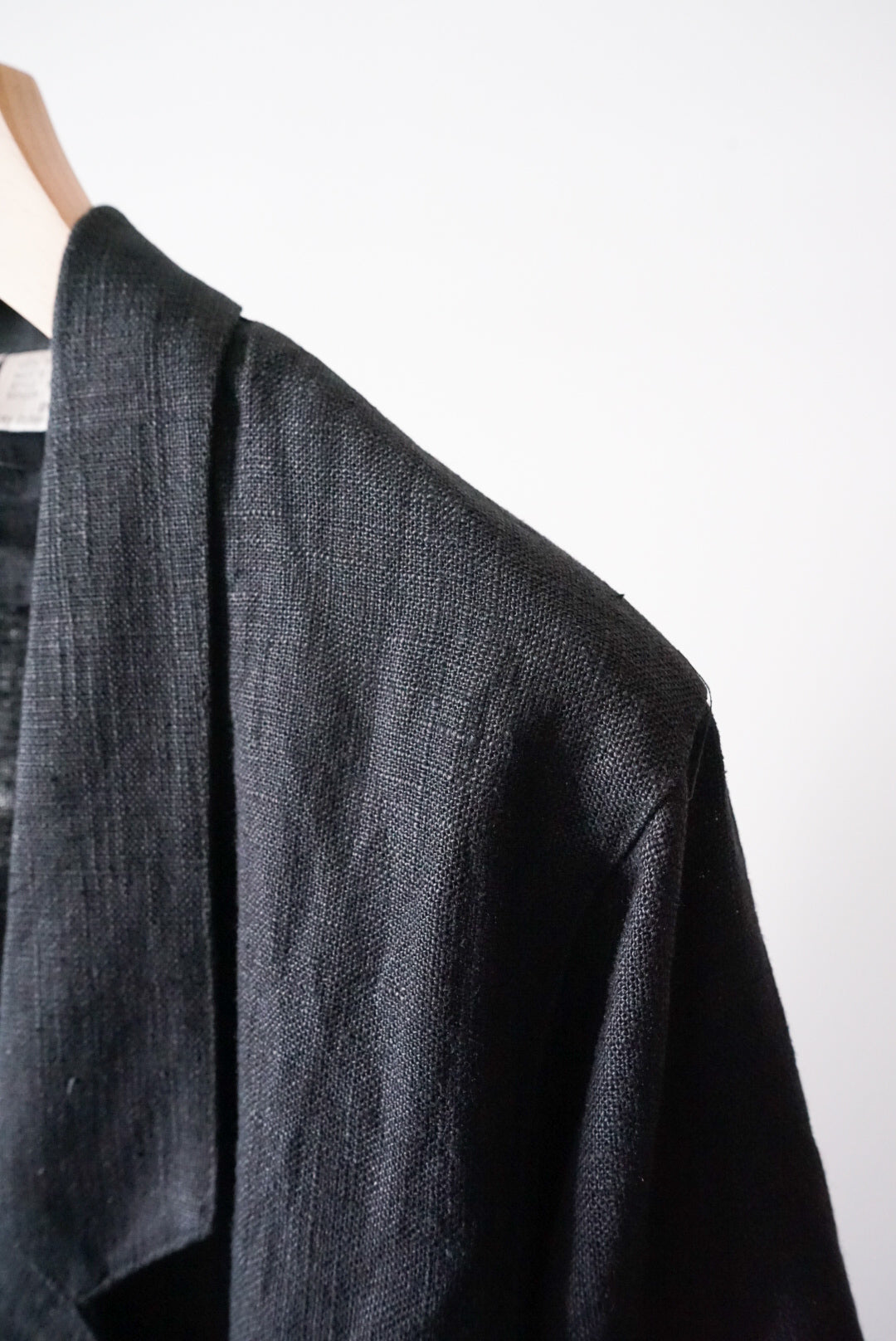 Black ramie over jacket