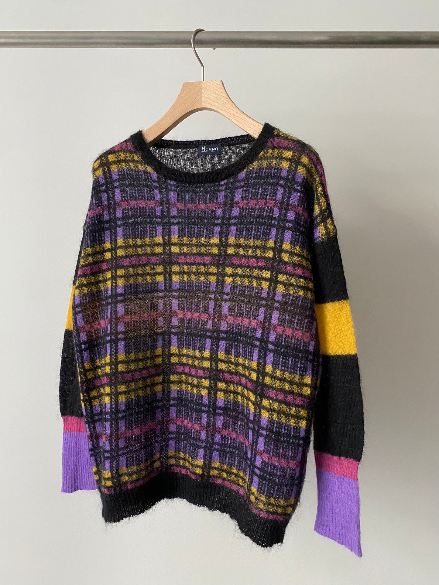 "HERNO" maybe mohair multi color knit