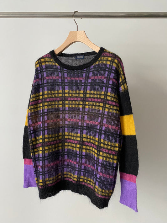 "HERNO" maybe mohair multi color knit
