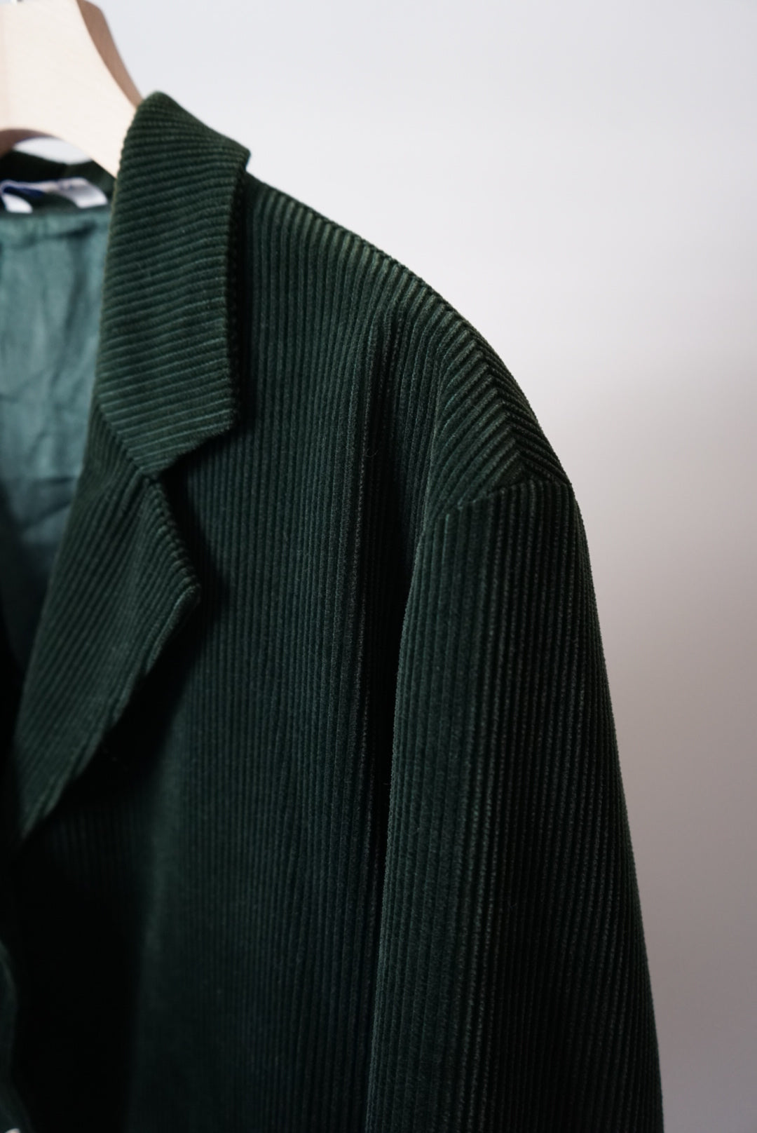 Deep green corduroy jacket made in italy