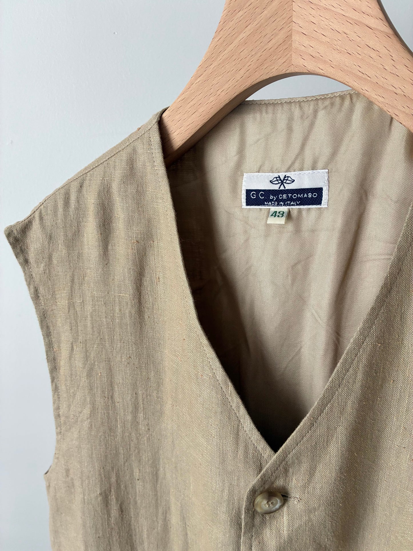 Euro linen vest made in Italy