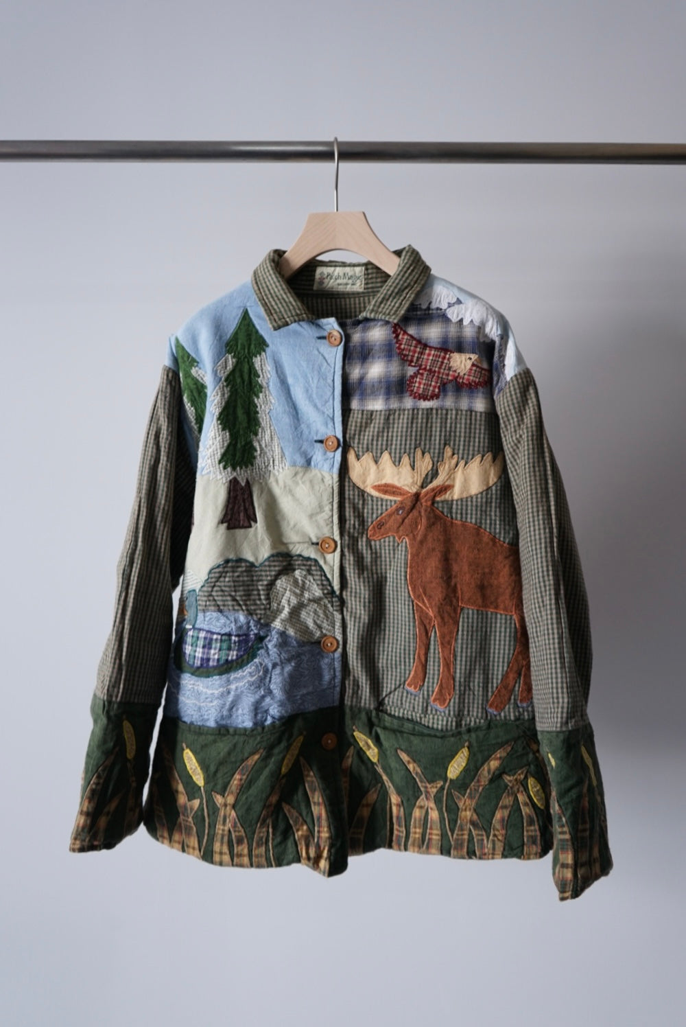 Reversible animal / check jacket