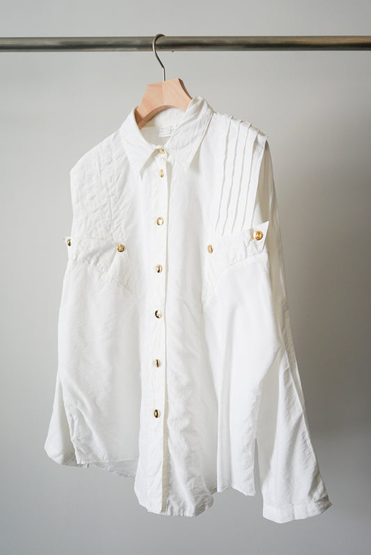 Gold button design shirt