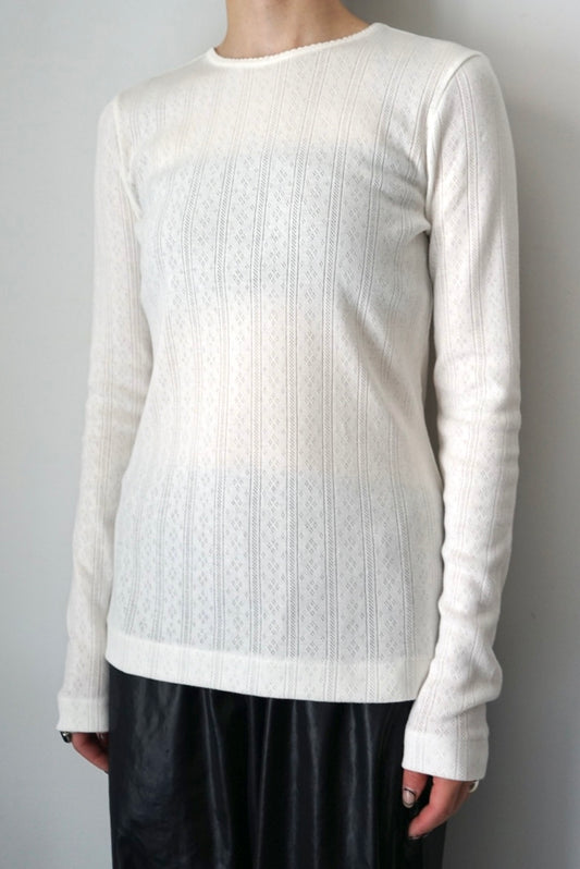 【NOHRA】Eyelet long sleeve top