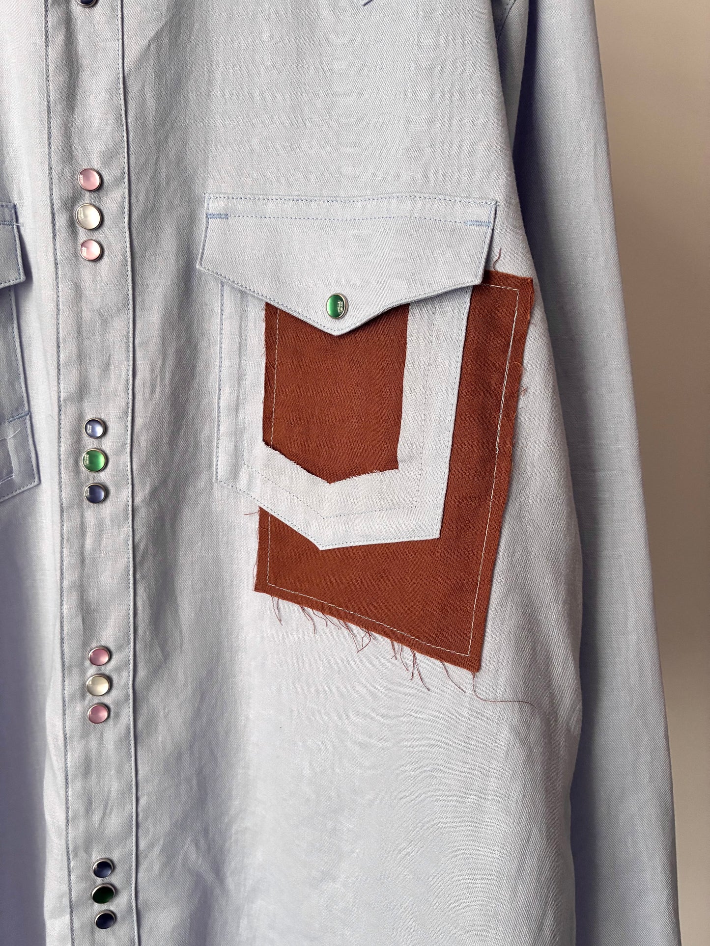 【SHOTAHIYAMA】cotton linen cutting cutting western shirt