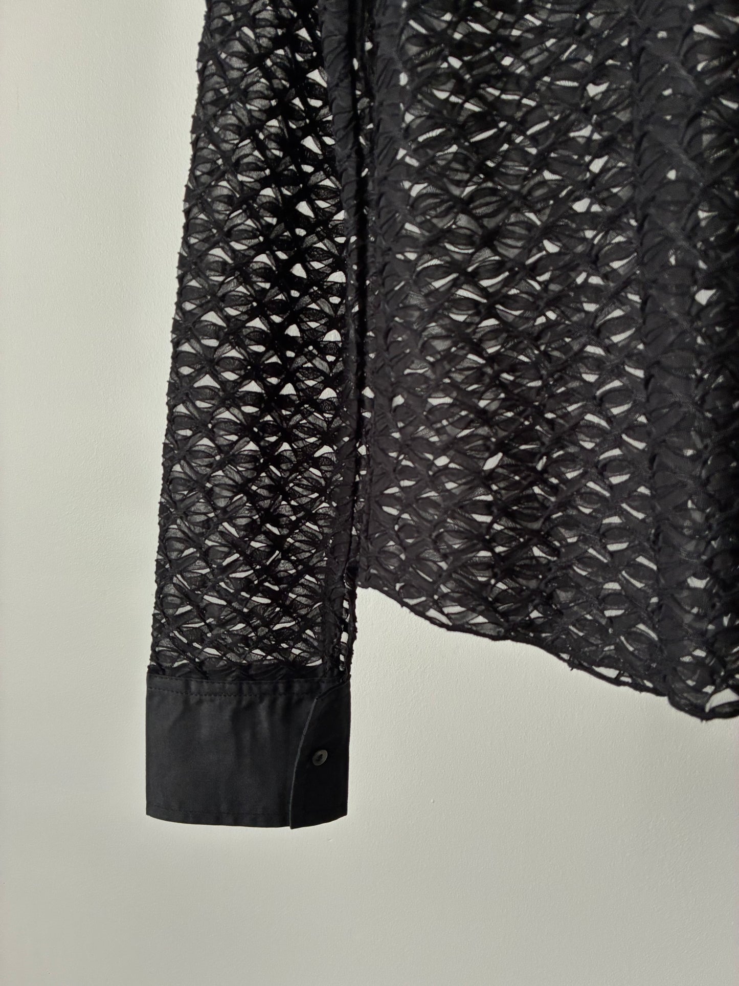 "KENNETH COLE" see-through organdy shirt
