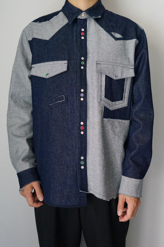 【SHOTAHIYAMA】12.5 OZ DENIM CRAZY WESTERN SHIRT