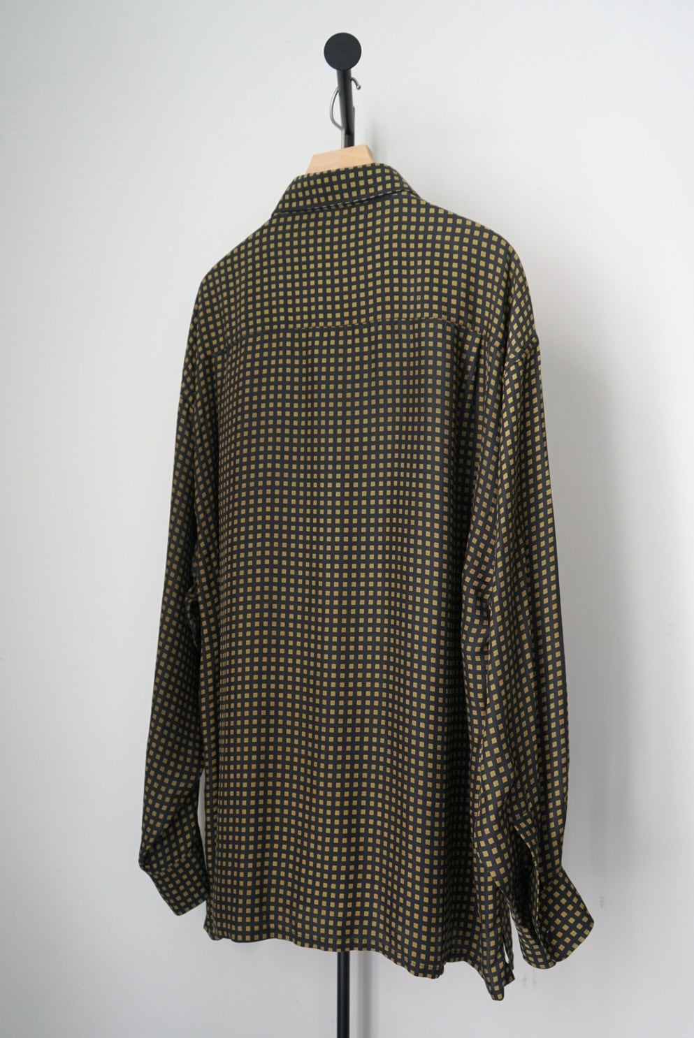 Square dot silk big shirts