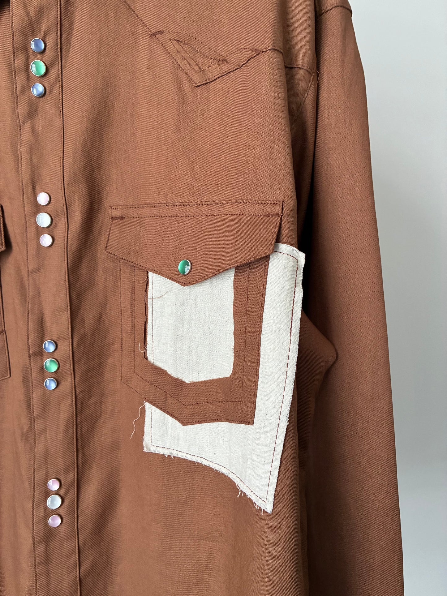 【SHOTAHIYAMA】cotton linen cutting cutting western shirt
