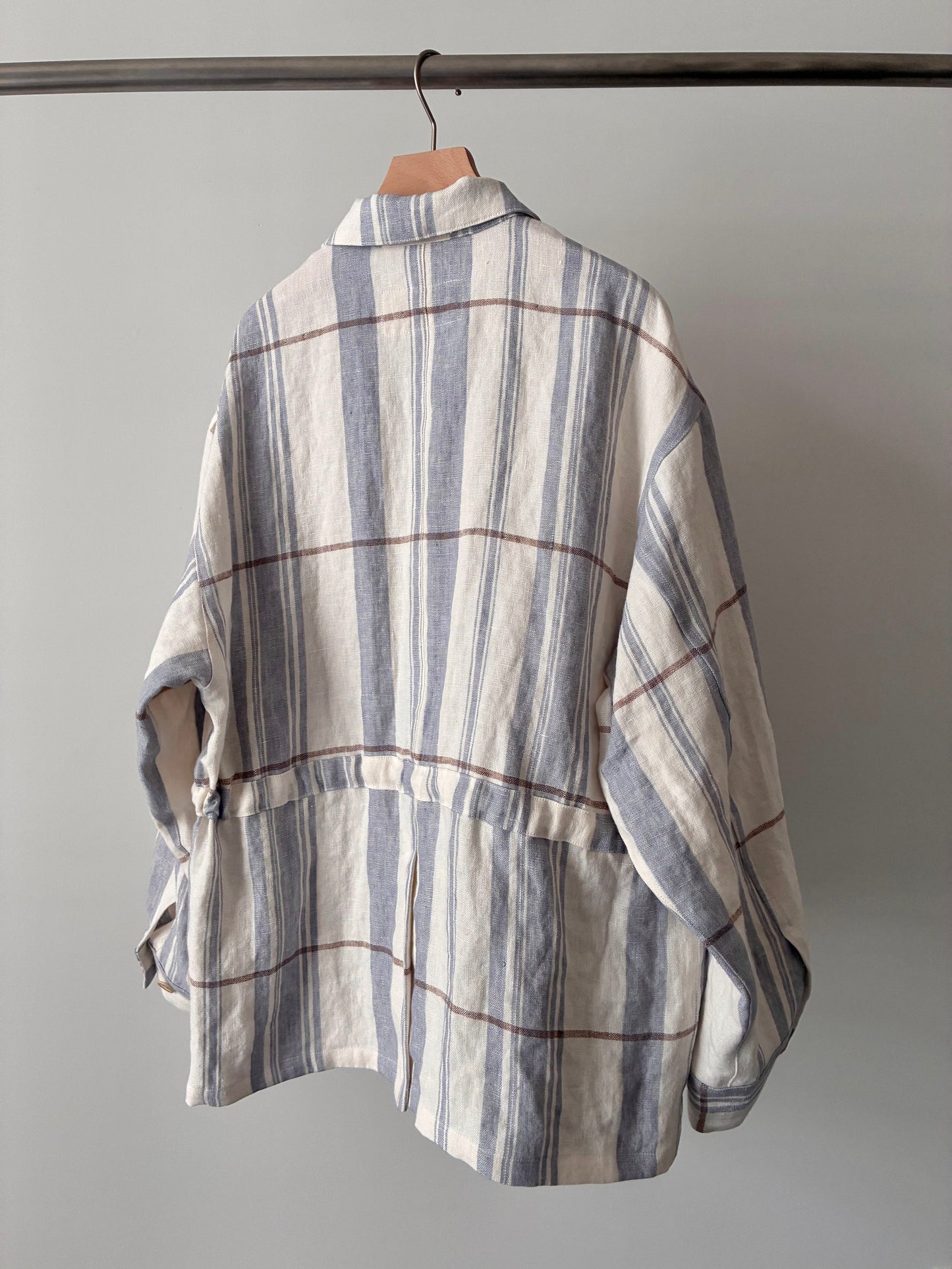 【SHOTAHIYAMA】linen check safari jacket