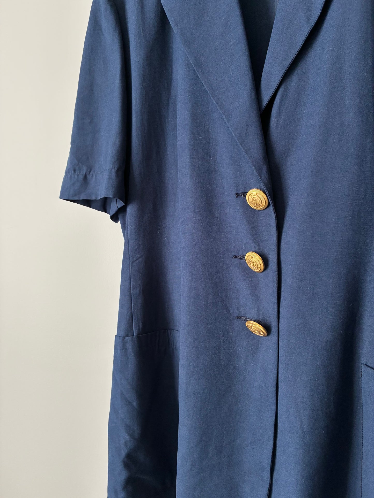 Gold buttons poly viscose jacket made in Italy