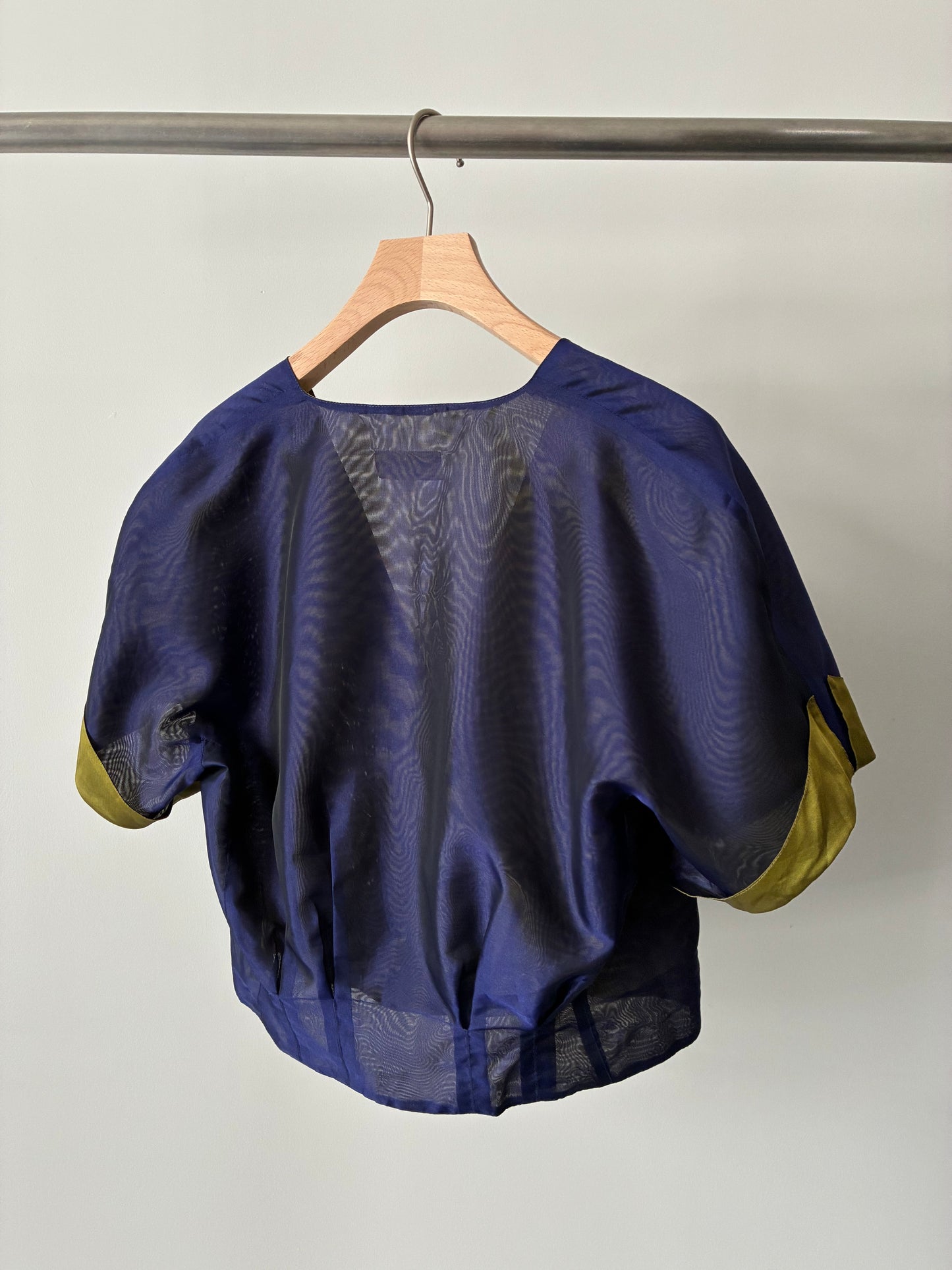 Bicolor design shirt jacket made in Italy