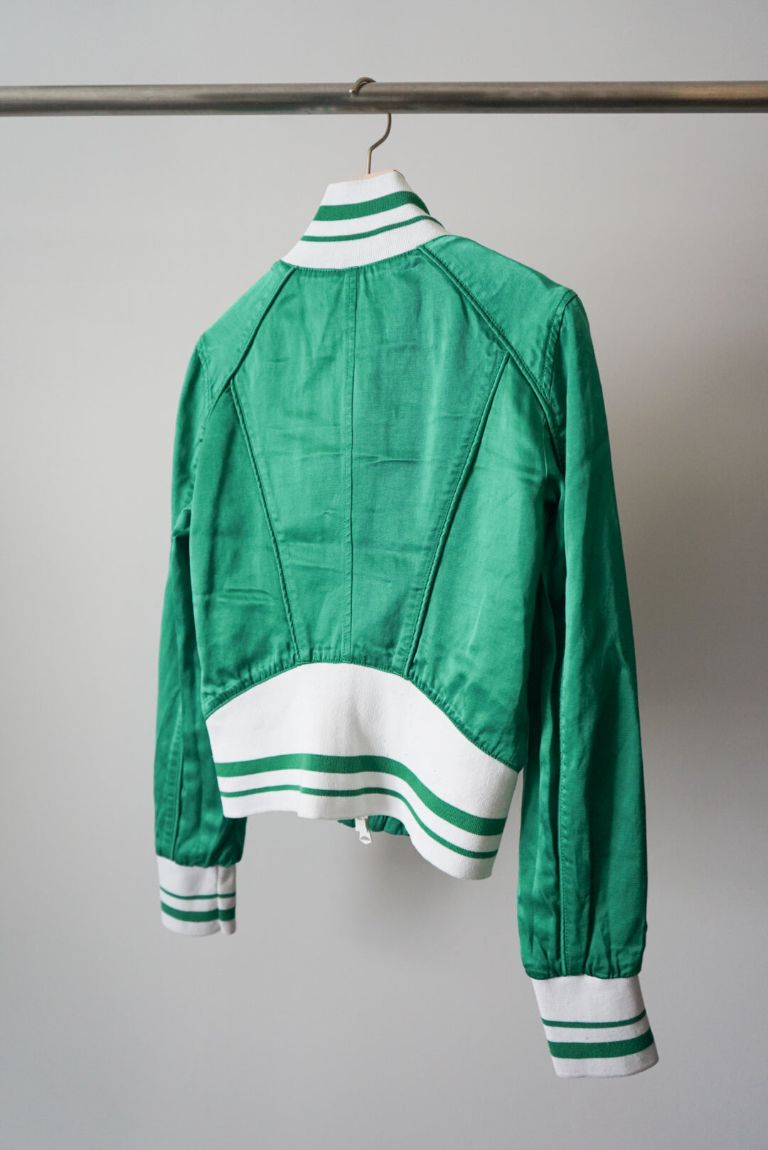 Designer's satin jersey jacket