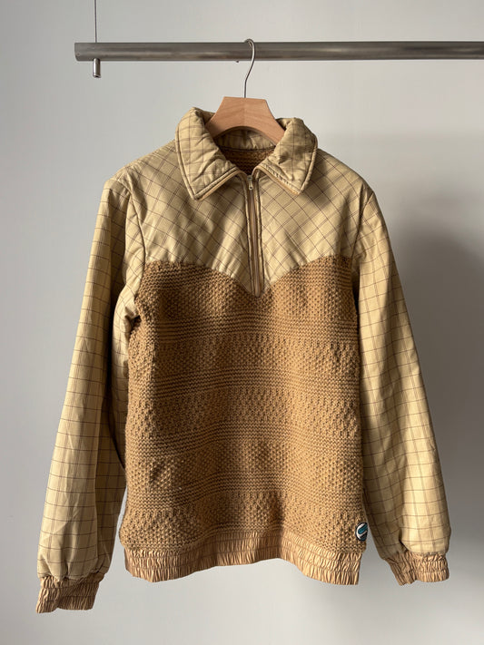 Switching knit pullover