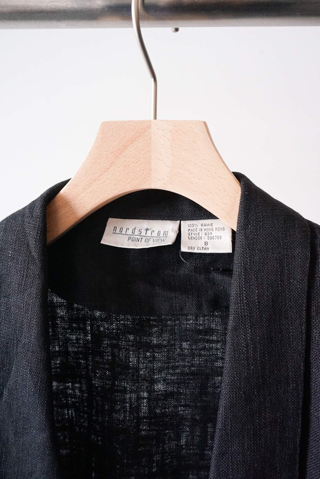 Black ramie over jacket