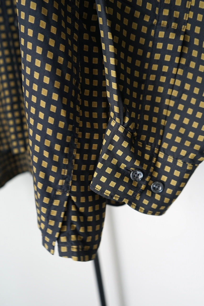 Square dot silk big shirts