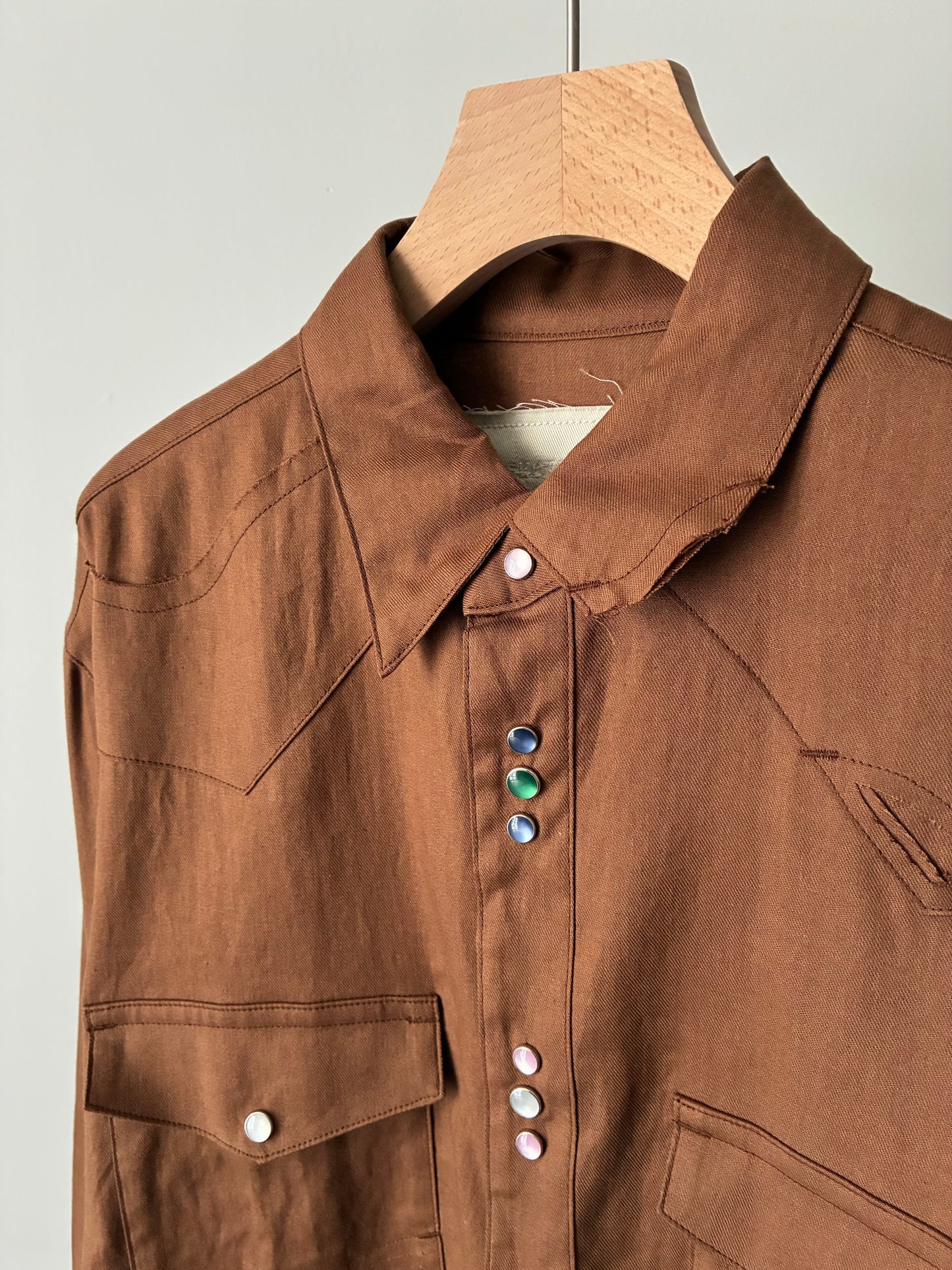 【SHOTAHIYAMA】cotton linen cutting cutting western shirt